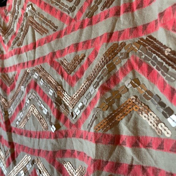 Express Aztec Sequin Mini Skirt - Picture 2 of 3